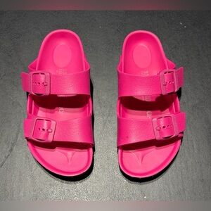 Girls Size 2 Birkenstock Rubber Slides Like New